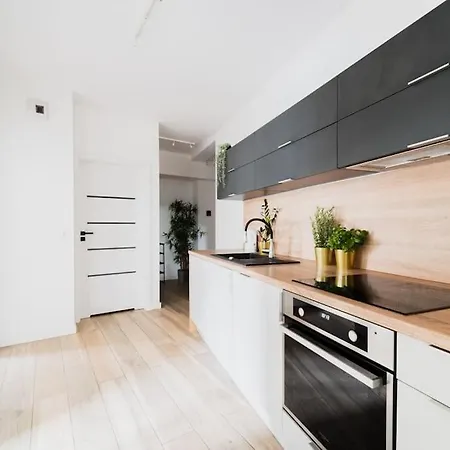 Center - 3 - New Building - Private Parking Place - Garage Apartment Wroclaw